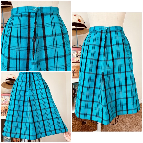 Vintage 60’s/70’s “Mad Men” Plaid Skirt & Jacket Suit - Picture 12 of 15